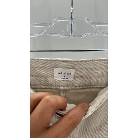 Wilfred Free Modern Cargo Pants Size 4 Cream Denim casual minimalist versatile - Picture 8 of 12